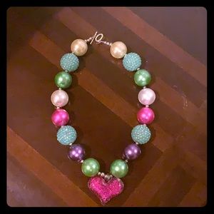 Little girl large bead necklace
